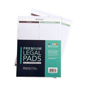 BLUE Matching Legal Pads to BLUE RE-Focus Calendar